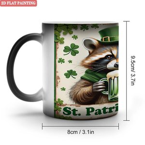 Mug en céramique noir givré de 11 oz pour sublimation, tasse activée par la chaleur pour Thanksgiving, approvisionnement en gros - Product Image 1
