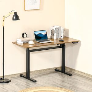 Bureau Ergonomique Marron avec Moteur Électrique, Table d'Ordinateur à Hauteur Réglable, Bureau Debout à Moteur Unique - Product Image 1