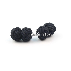 Boutons de manchette en corde extensible colorée, nœuds de soie, tissés à la main, simples, rose marine, pour hommes, Bar, fête, Club, manches quotidiennes, accessoire cadeau - Product Image 4