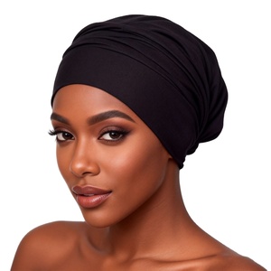 Gorro Interior para Hijab para Mujeres Musulmanas, Modal <span class=keywords><strong>y</strong></span> Spandex, Suave, Elástico, Ajustable, para las Cuatro Estaciones, con Rayas, para Usar Bajo el Pañuelo - Product Image 1