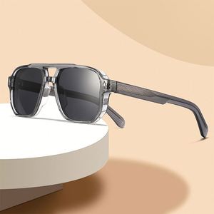 Lunettes de soleil rétro TR90 pour hommes et femmes, mode 2025, UV400, acétate CP, lunettes de soleil carrées pour hommes et femmes - Product Image 1