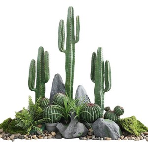 Plantes artificielles en plastique pour aménagement paysager, décoration de jardin, décoration intérieure, faux cactus, plantes artificielles, arbres artificiels - Product Image 5