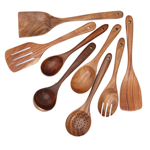 Outils de cuisine en bois naturel excellents <span class=keywords><strong>Ensemble</strong></span> d'ustensiles de cuisine <span class=keywords><strong>Ensemble</strong></span> d'ustensiles de cuisine en bois naturel <span class=keywords><strong>Spatule</strong></span> et <span class=keywords><strong>louche</strong></span> - Product Image 5