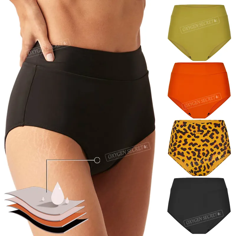 Woman Period Underwear 4 Layers Leak-proof Comfortable Breathable Period Panties Swimming Full Briefs