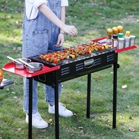 Barbecue portable en acier inoxydable, petit barbecue pliable pour la cuisson de la viande en plein air, Zhejiang