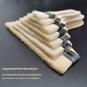 Pinceaux à peinture murale industriels personnalisés en gros, poils naturels, manches en bois cannelés <span class=keywords><strong>de</strong></span> qualité supérieure, tailles ODM <span class=keywords><strong>de</strong></span> 2 à <span class=keywords><strong>8</strong></span> <span class=keywords><strong>pouces</strong></span>, pour le bricolage – Vente chaude - Product Image 3