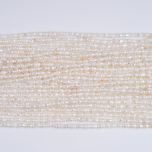 Perles d'eau douce naturelles de qualité variée, forme de riz blanc, 2,5-3 mm, pour la création de bijoux DIY, pour Xiaomi. - Product Image 3
