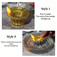 Deepavali Festival Décoration Indienne Diwali Diya Lumière LED Lampe à Huile Flottante Divali Deepavali Deepavali Bougie Artificielle Sans Flamme