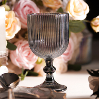Lot de 6 Verres à Vin/Eau Vintage à Rayures Colorées pour Jus en Gros