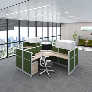Modern Modular Office High Partition Wall Staff <b>Workstation</b> <b>Desk</b> for Home Office and Workshop - Product Image 5