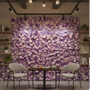 Supporto per Fiori Rosa <span class=keywords><strong>Viola</strong></span> di Qualità Superiore, Pannello Artigianale in Seta per Sfondo Matrimoniale, Decorazione Floreale Artificiale - Product Image 3
