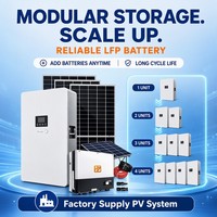 Système de Génération Photovoltaïque 4-30KW avec Onduleur Hybride, Batterie de Stockage et Accessoires Complets Inclus pour Usage Domestique et Commercial