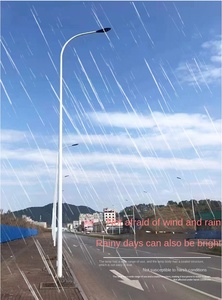 Poste de farola 3M 4m 5M 6m Poste de farola de carretera Poste de iluminación de jardín Poste de farola solar galvanizada de acero - Product Image 3