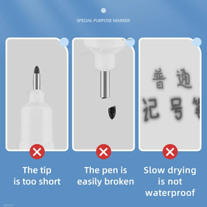 Juego de 8 Uds. De marcadores de punta de cabeza larga de agujero profundo de 20mm para bolígrafo de Metal, impermeable, decoración de carpintería para baño, multiusos - Product Image 6