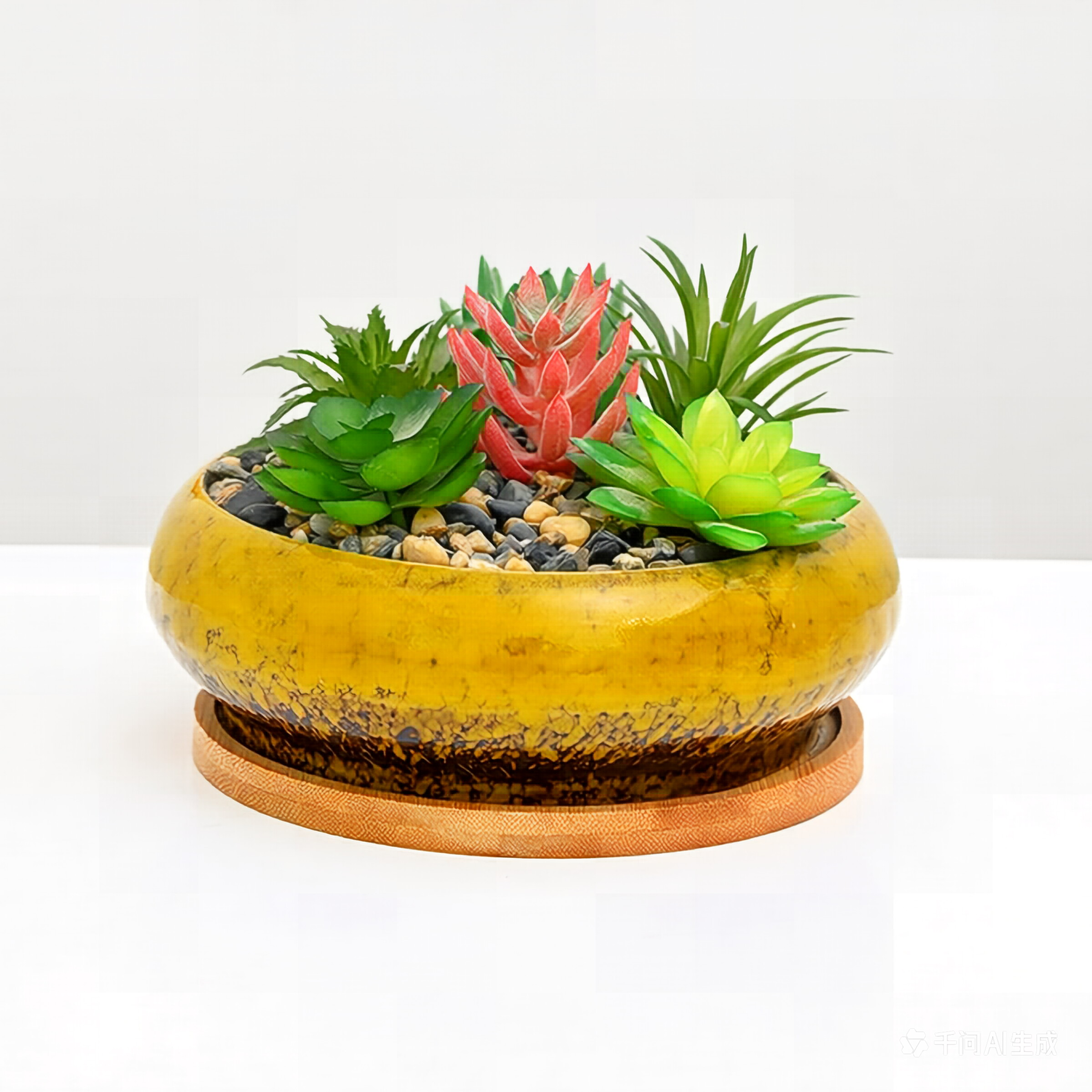 8 pouces avec base d'emballage, 1 paquet - jaune