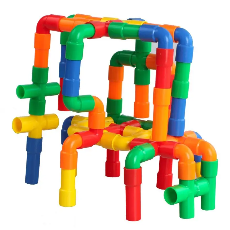 Straw Constructor STEM Building Straw Toy Interlocking Plastic Toys Engineering Thin Tube Blocks Toy Educational 3D Puzzle