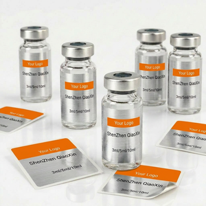 Etiquetas Personalizadas para Frascos, Color Plata Brillante, Resistentes al Agua, MOQ Bajo, 3ml 5ml 7ml 10ml, Adhesivo para Botellas de Vidrio - Product Image 1