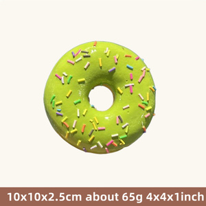 Donut Navideño de 4 Pulgadas, Color Matcha, con Mermelada de Pistacho, Modelo de Comida Artificial, Donuts de Chocolate, Nuez Verde, Azúcar, Frijol, Pan - Product Image 5