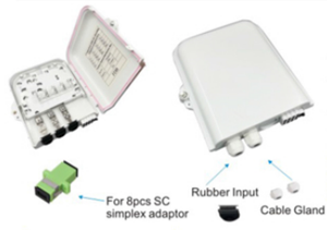 Caja de Distribución de Fibra Óptica FTTH FAT de 8 Núcleos, Caja Terminal PLC OEM para Interiores/Exteriores, Conector SC 3G/4G/Wi-Fi - Product Image 4