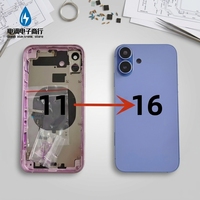 Kit de conversion Diandi pour iPhone 11 XR vers iPhone 16 – Coque arrière, châssis central, pièces de réparation DIY