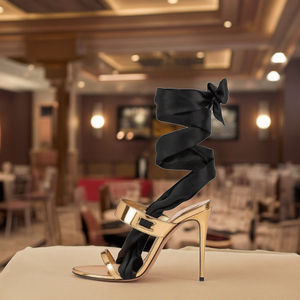 2024 personnalisé usine nouveau Design grande taille fête femmes talons hauts mode cheville Wrap à bretelles Banquet chaussures sandales mode - Product Image 2