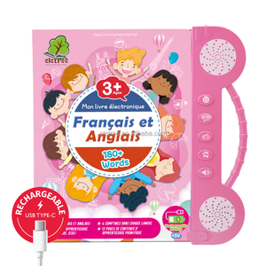 Livre Électronique Interactif Rechargeable Bilingue (Français-Anglais) pour Enfants – Machine Pédagogique Intelligente à Lecture Sonore - Product Image 1