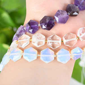 Wholesale Natural Crystal Loose Beads Faceted Gemstone Hexagram Shape Beads for Jewelry Making - Product Image 4