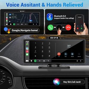 10.25 pollici IPS Touch Wireless Carplay Android <span class=keywords><strong>Auto</strong></span> <span class=keywords><strong>Auto</strong></span> Cam schermo 4K anteriore 1080P fotocamera posteriore per <span class=keywords><strong>Bluetooth</strong></span> Audio <span class=keywords><strong>Auto</strong></span> scatola nera - Product Image 5