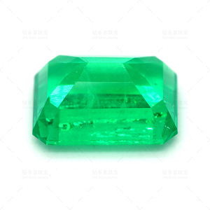 Synthetic Zircon Emerald Gemstone 6x8mm Rectangle Green For Jewelry Making - Product Image 5