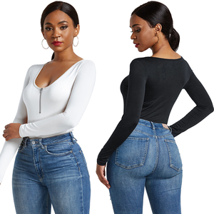 Body a Maniche Lunghe da <span class=keywords><strong>Donna</strong></span> in 10 Colori, Taglia 3XL Plus Size, Personalizzabile con Logo, Vendita all'Ingrosso Autunno 2026 - Product Image 2