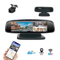 3 CHs שיא אנדרואיד 4G מראה רכב DVR Wifi Adas Gps ניווט לרכב שחור תיבת קדמי בתוך אחורי מצלמת להקליט וידאו לבדוק