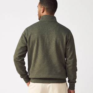 Pull tricoté pour homme, style vintage décontracté, col rabattu, manches rayées, style motard, fabrication OEM sur mesure pour l'hiver - Product Image 3