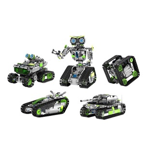 Jouets éducatifs, <span class=keywords><strong>kit</strong></span> de construction de <span class=keywords><strong>robot</strong></span> programmable 5 en 1, mode de contrôle double, jouet rechargeable pour enfants de 8 ans et plus - Product Image 1