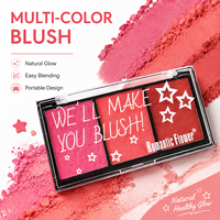 Maquillage 3 Couleurs Blush Mat Plateau Rouge Naturel Orange Rose Mode Poudre Compacte Blush Palette