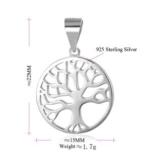 POLIVA Colgante de árbol de la vida de joyería de plata esterlina 925 de moda blanca - Product Image 2