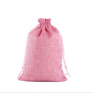Bolsa de Regalo de Lino y Algodón con Cordón, Saco de Yute de 10x18cm para Empacar Café y Cacao, Almacenamiento y Presentación Personalizables - Product Image 4