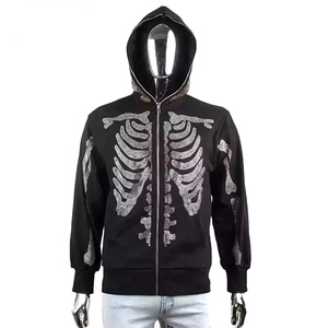 Sudaderas de Alta Calidad con Diseño de Calavera para Halloween, Color Negro, Estilo Urbano, Corte Holgado para Hombre - Product Image 1