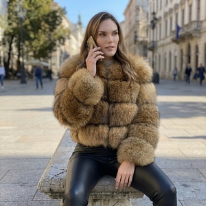 <span class=keywords><strong>Cappotto</strong></span> di <span class=keywords><strong>Pelliccia</strong></span> Naturale di Procione di Alta Qualità per <span class=keywords><strong>Donna</strong></span>, Giacca di Lusso Calda per l'Inverno, Vendita Diretta dalla Fabbrica - Product Image 2