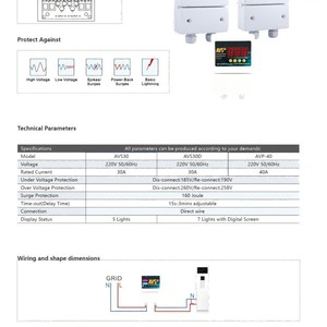 Interruptor Automático de Voltaje AVS3D 100A Monofásico con Pantalla Digital Ajustable - Product Image 4