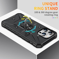 Vente en gros coque antichoc robuste pour iPhone 17 15 14 13 12 11 Pro Max 8 7 6s Plus SE porte-anneau magnétique en métal couverture arrière