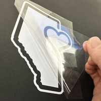 Autocollants de voiture en vinyle adhésif imperméable personnalisés avec logo de marque noir en gros, transfert UV, étiquettes