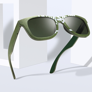 2024 nuances en bois planche à roulettes lunettes de soleil pour hommes nouveauté logo personnalisé lunettes de soleil écologique recyclé en vrac bois lunettes de soleil - Product Image 5