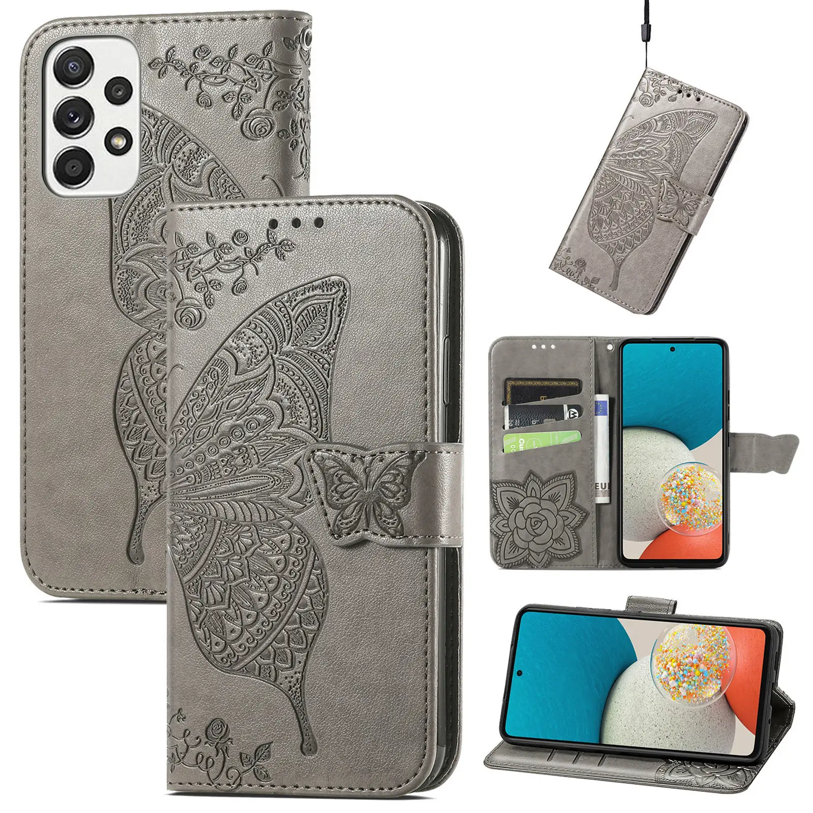 Hot Sales with card wallet function flip Leather phone case for Samsung Galaxy S 22/S 23 Plus A 53 A 33