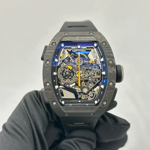 Reloj con Forma de Tonneau, Edición 2026, Cristal de Zafiro y Fibra de Carbono, Esfera Luminosa Esqueletizada, Reloj Mecánico Deportivo de Buceo - Product Image 1