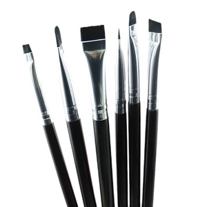 Juego <span class=keywords><strong>de</strong></span> brochas <span class=keywords><strong>de</strong></span> maquillaje <span class=keywords><strong>de</strong></span> <span class=keywords><strong>ojos</strong></span> <span class=keywords><strong>de</strong></span> 6 piezas negras nuevas al por mayor, <span class=keywords><strong>brocha</strong></span> <span class=keywords><strong>de</strong></span> pelo sintético con logotipo personalizable, <span class=keywords><strong>brocha</strong></span> <span class=keywords><strong>para</strong></span> cejas <span class=keywords><strong>para</strong></span> usar lápiz <span class=keywords><strong>de</strong></span> cejas - Product Image 5