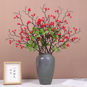 Bouquet de fruits de houx rouges simulés Ruilisi, 30 cm-100 cm, fleurs artificielles en mousse plastique, décoration d'intérieur - Product Image 3