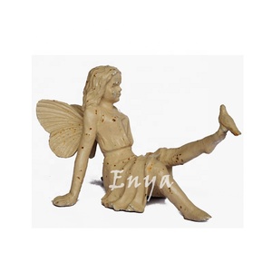 Ángel de jardinería antiguo, accesorio de decoración rústico con patas de Hada, pájaro, otros artículos de jardín, patio trasero - Product Image 1