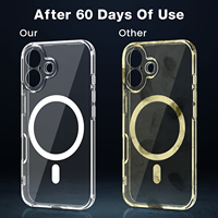 Vente en gros étui magnétique transparent pour iPhone 16 Pro 15 14 Pro Max Anti-choc Crystal TPU PC Fine-Hole Mobile Phone Cases
