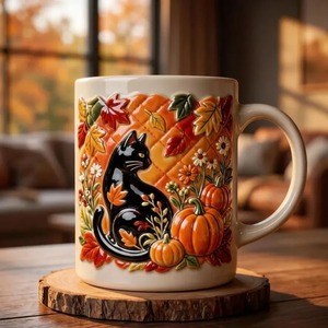 Taza de Café de Cerámica 3D con Diseño de Gato, 400 ml, con Cuchara de Gato, Taza de Regalo Original <span class=keywords><strong>para</strong></span> Amantes de los Gatos, Mujeres, Niñas, Cocina, Oficina - Product Image 4