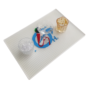 Custom Logo <b>Silicone</b> PVC Bar <b>Mat</b> Rubber Spill Pad Pub Runner Beer Rail <b>Mat</b> Drip Tray Non Slip Counter <b>Mat</b> Coaster Placemat - Product Image 2